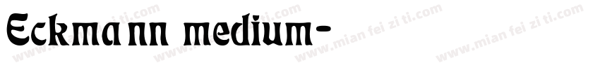Eckmann medium字体转换